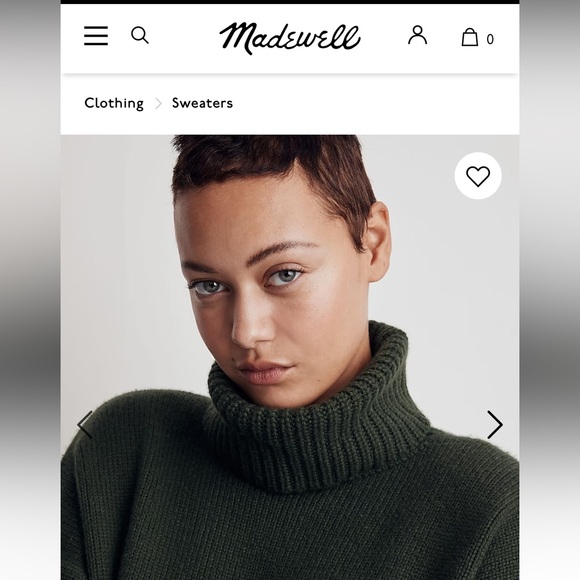 Madewell Green Sadler Turtleneck Sweater - Picture 6 of 9